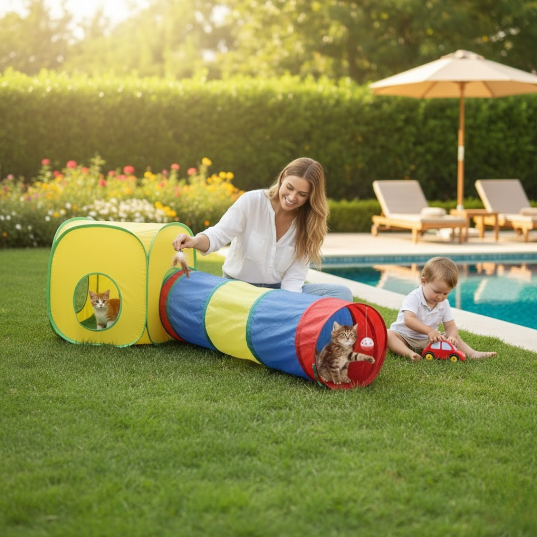 Taşınabilir Büyük Boy Kedi Sarayı. 2 Parça