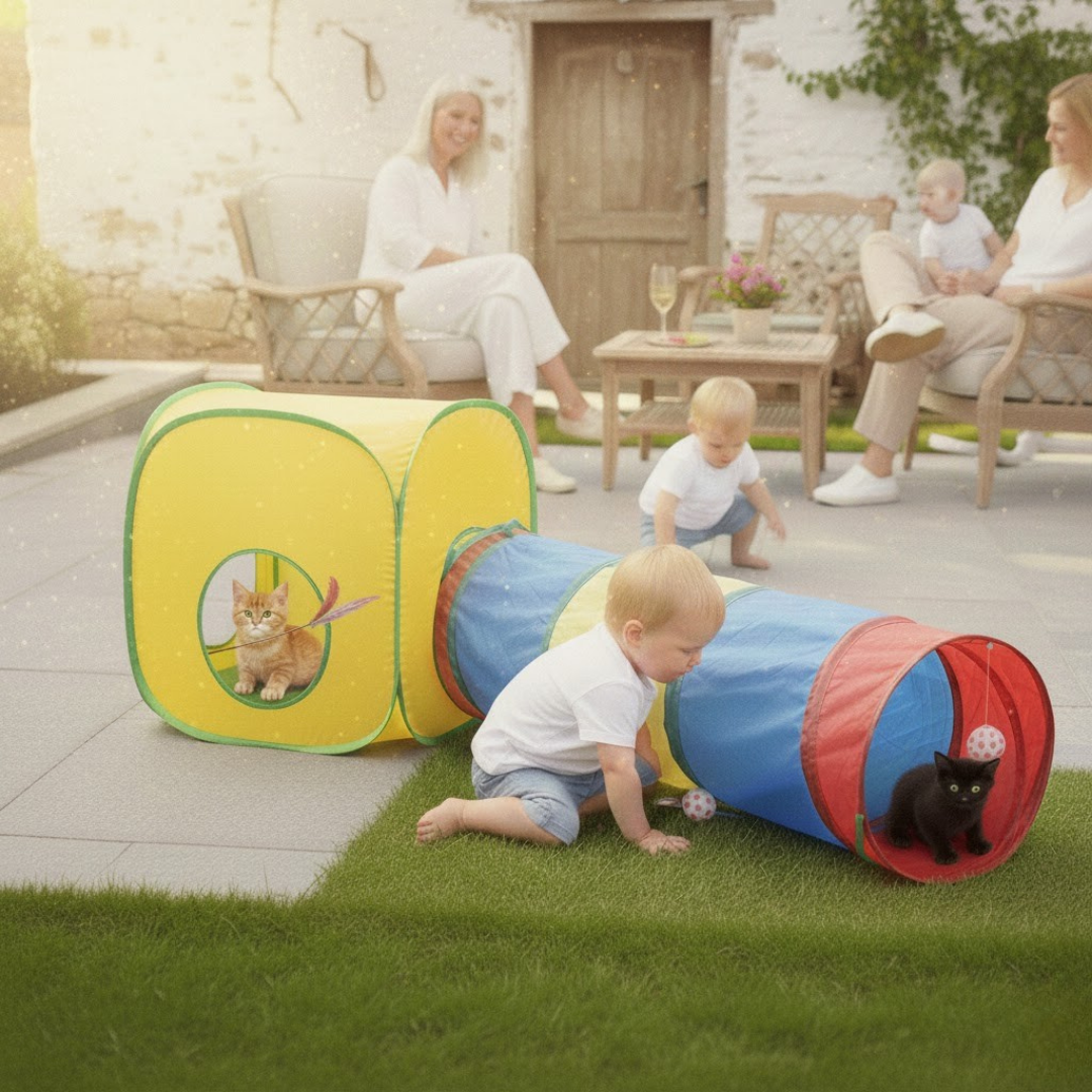 Taşınabilir Büyük Boy Kedi Sarayı. 2 Parça