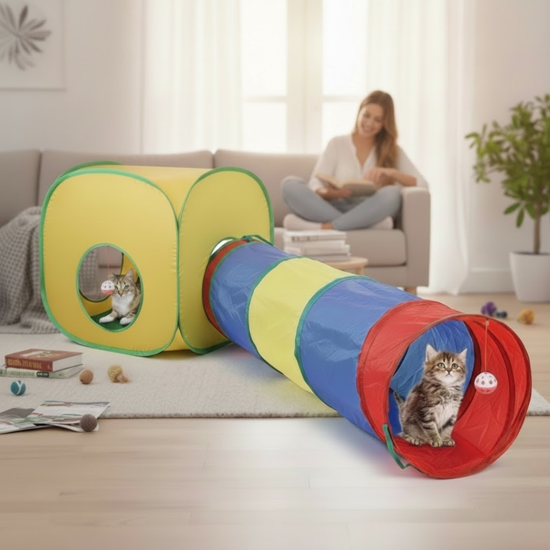 Taşınabilir Büyük Boy Kedi Sarayı. 2 Parça