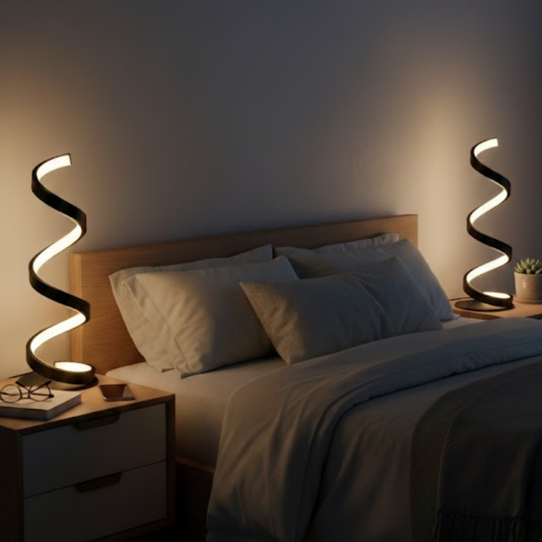 Kıvrımlı Spiral Gece Lambası