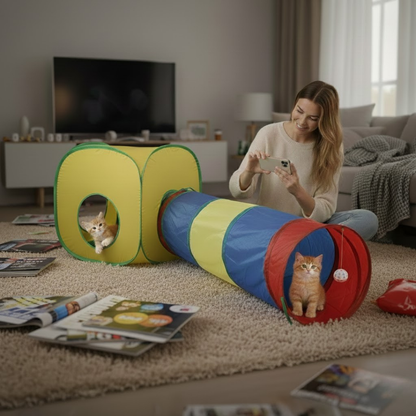 Taşınabilir Büyük Boy Kedi Sarayı. 2 Parça