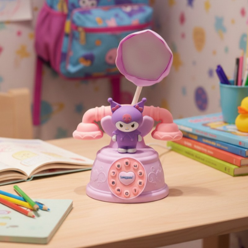 Kuromi Figürlü Şarjlı Masa Lambası